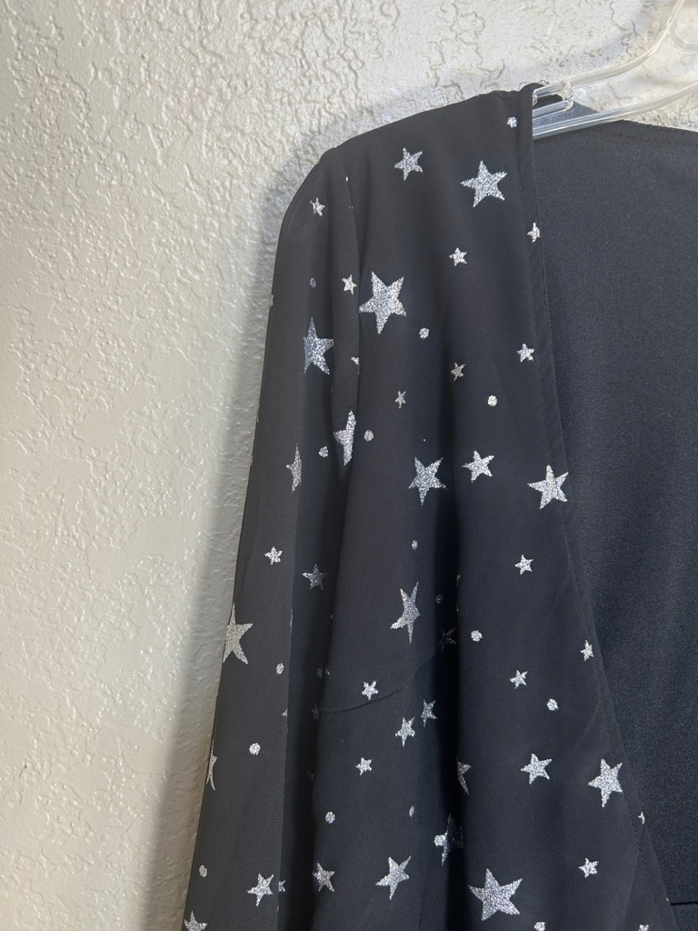 NASTY GAL Whimsy Goth Fairy Costume Ethereal Metallic Stars Tie Front Kimono - Picture 6 of 14
